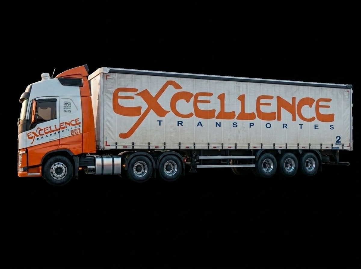 Carreta sider Excellence Transportes para carga paletizada